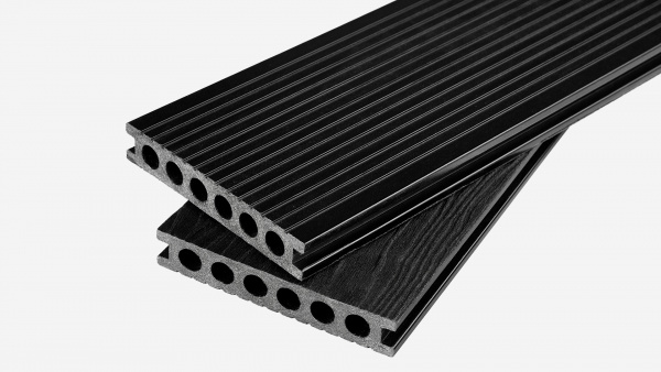 Террасная доска Варяжский Композит 6000x145x25 мм усиленная, Антрацит
