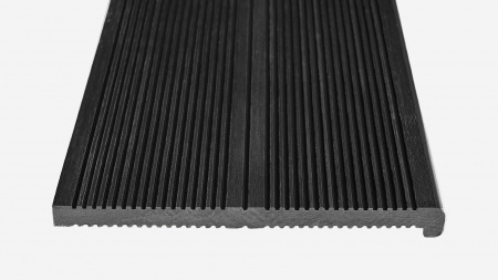 Ступень Groentec массив 3000x320x20 мм с капиносом, Антрацит